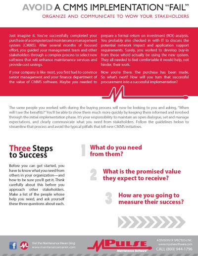 Avoid a CMMS Implementation Fail