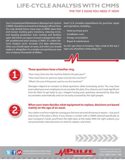 Top 3 Signs You Need Life-Cycle Analysis