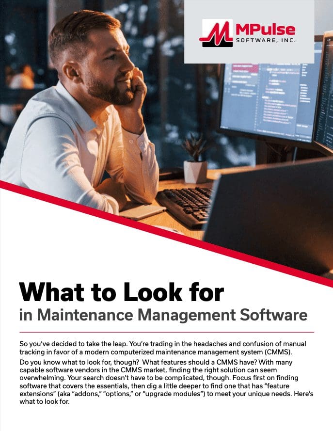 What to look for in maintenance management software