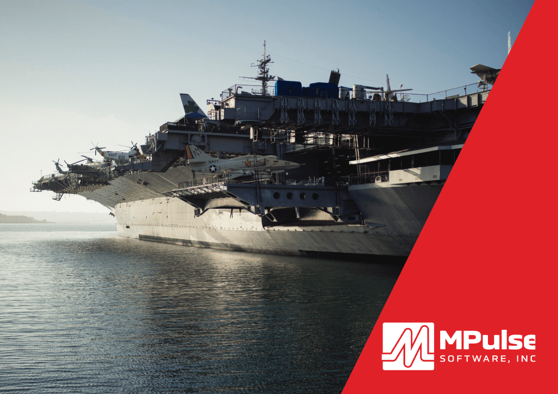 Aircraft carrier utilizing a CMMS system for its maintenance and asset management needs.