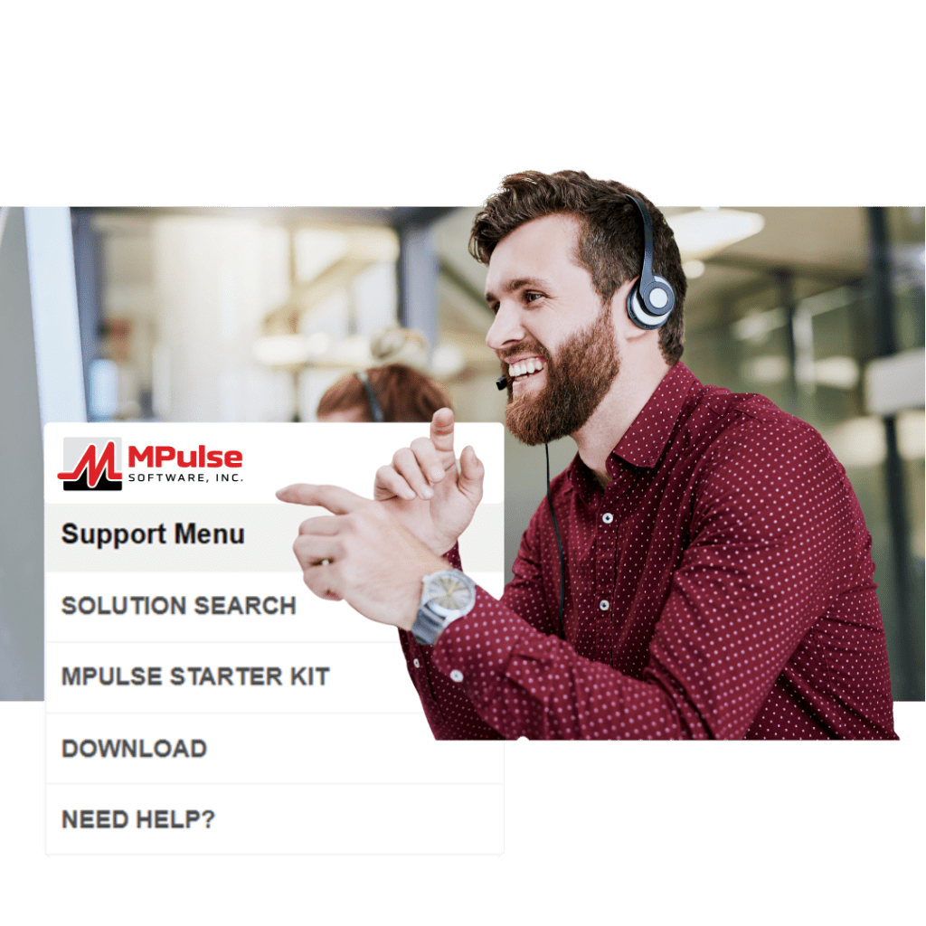 MPulse CMMS Support Program representative providing customer assistance for maintenance management software