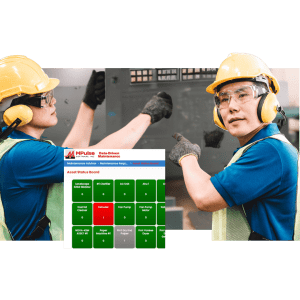 Technicians using MPulse CMMS software to manage MRO inventory and maintenance tasks